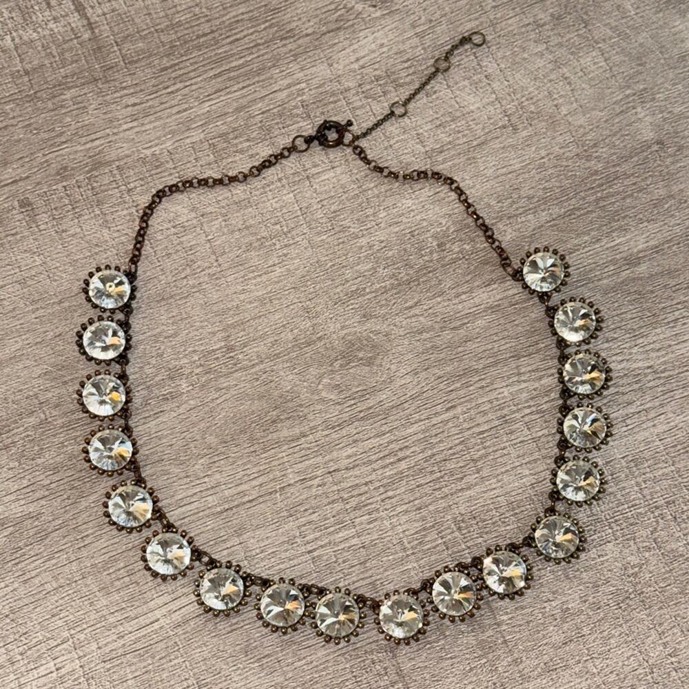 Rhinestone Costume Crystal Necklace 16-18inch